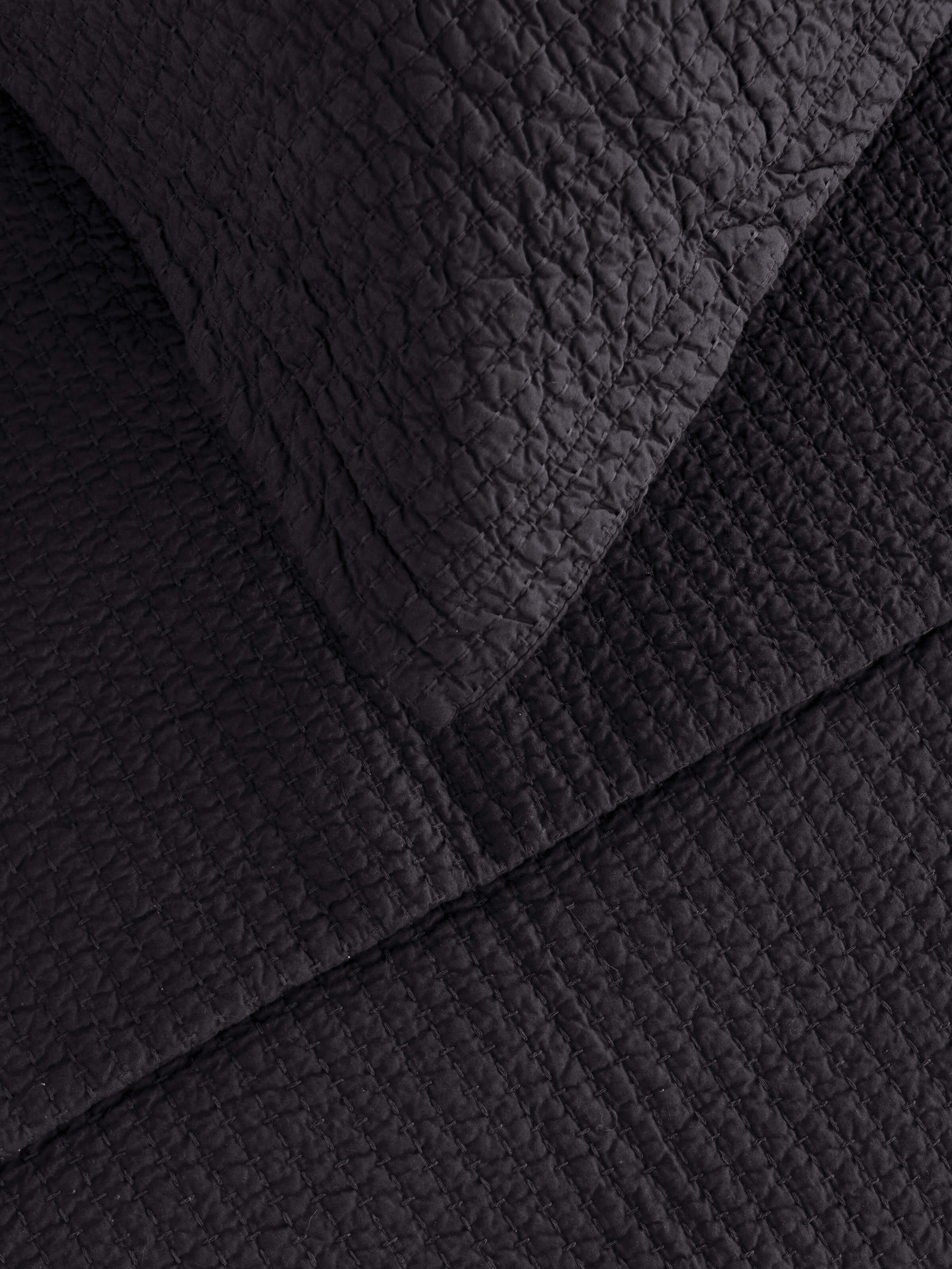 Aspen Charcoal Pure Cotton Quilted Pillowcases