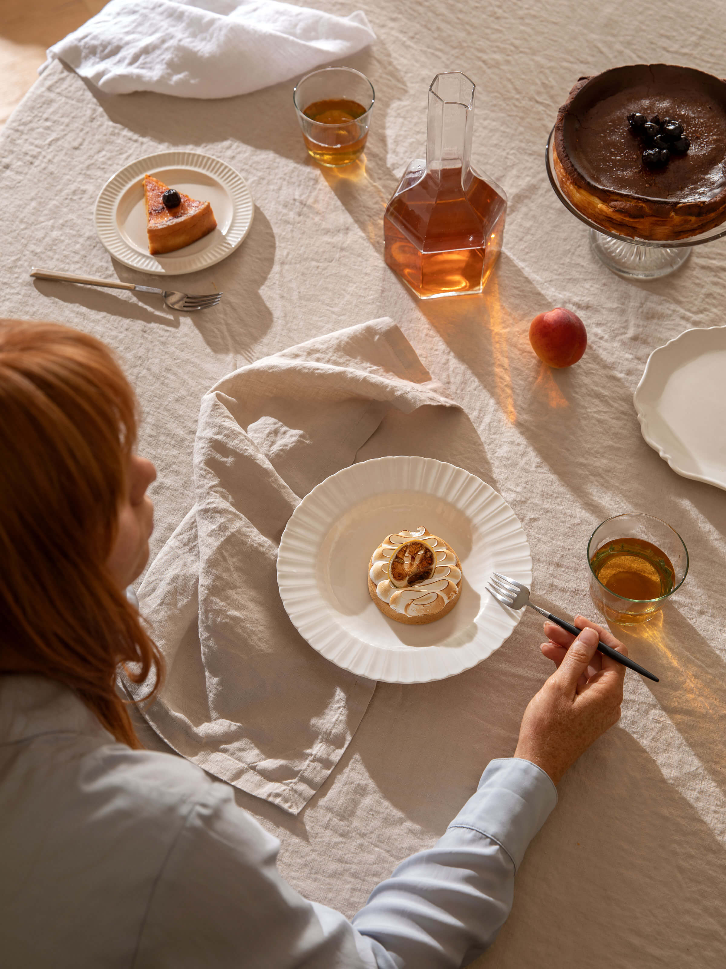 Moss Oatmeal French Linen Table Cloth