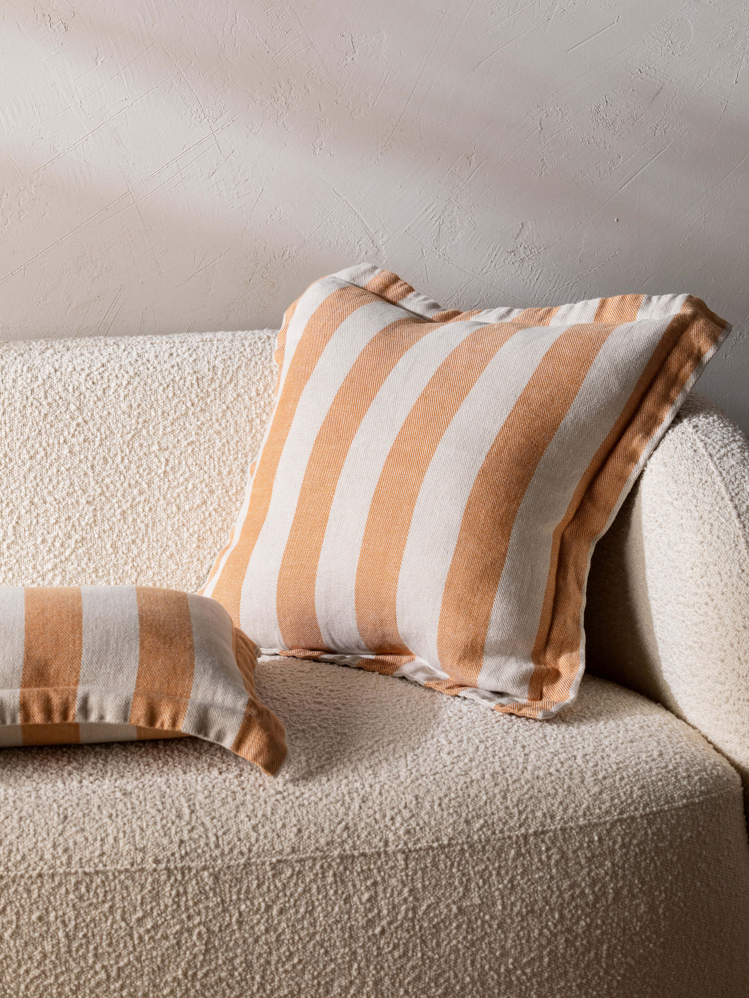 Voyage Tangerine French Linen Mini Cushion