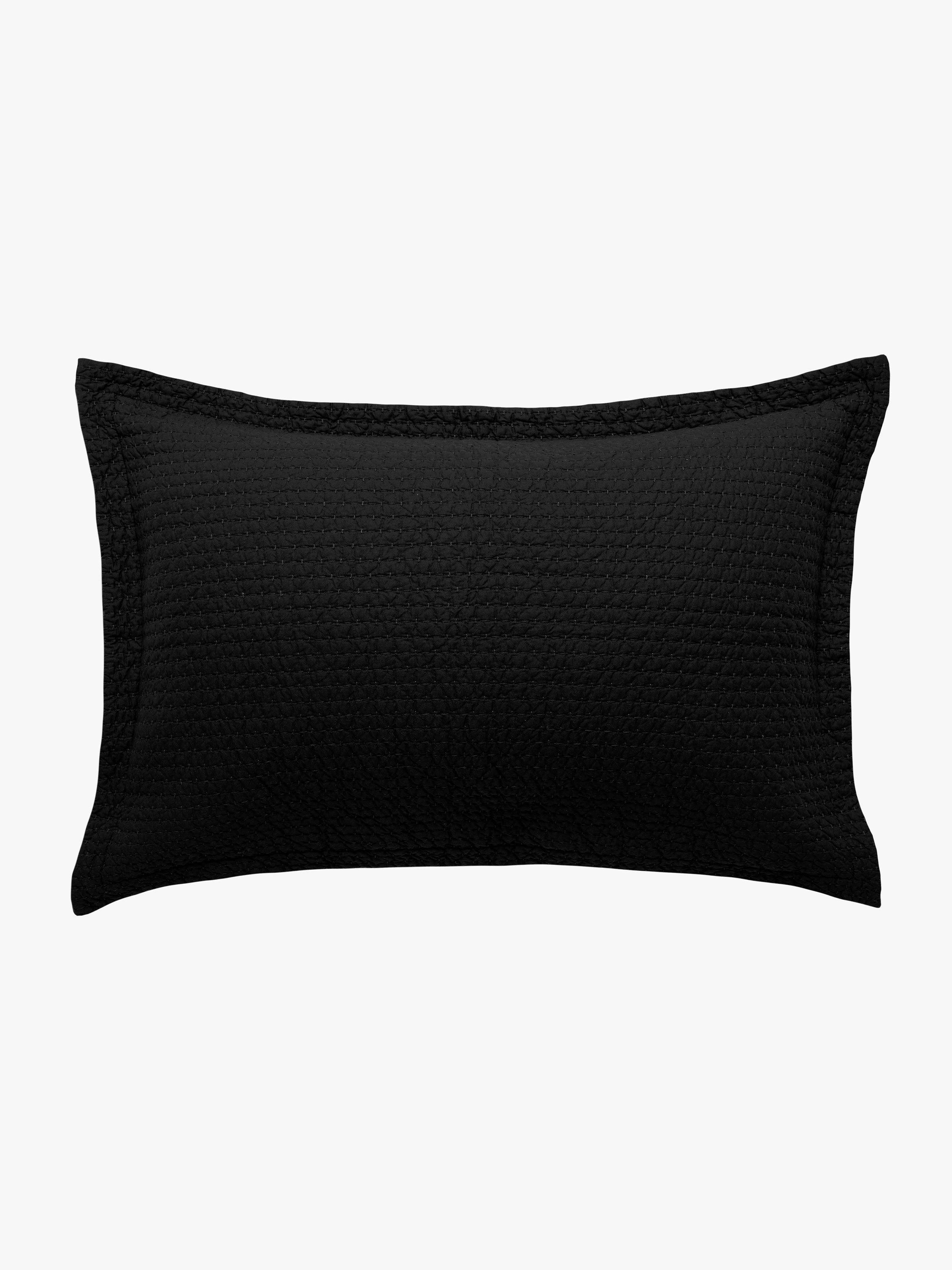 Aspen Quilted Pillowcase - Black Quilted Pillowcase 2020 Standard Pillowcase 