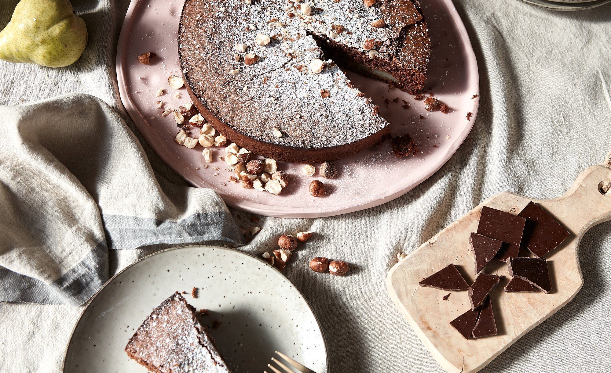 Recipe | Pear, Chocolate and Hazelnut Cake