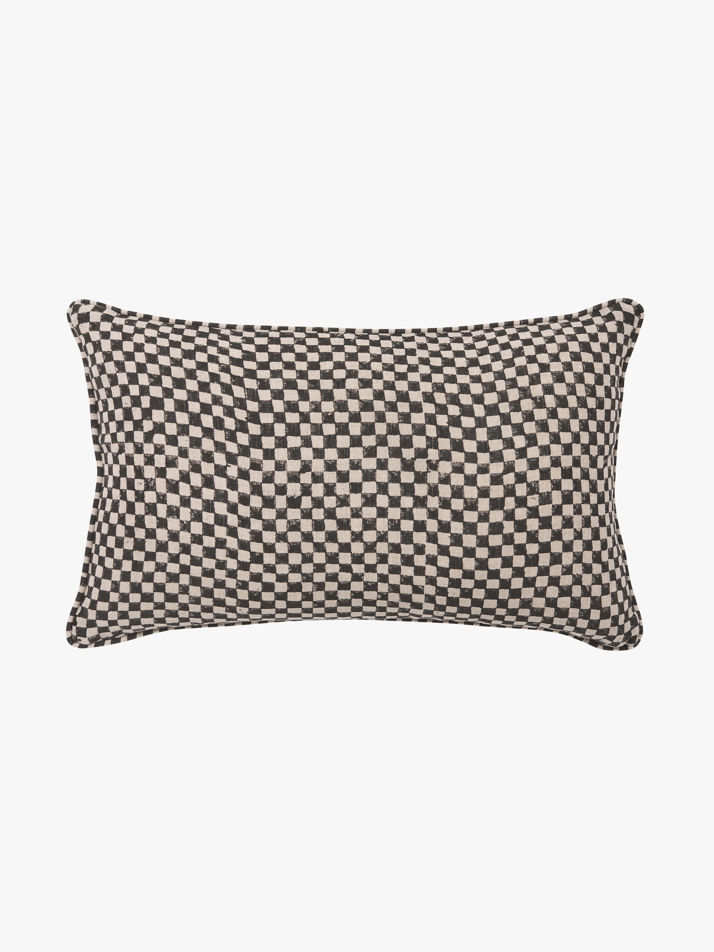Gia Black Reversible Linen Cushion