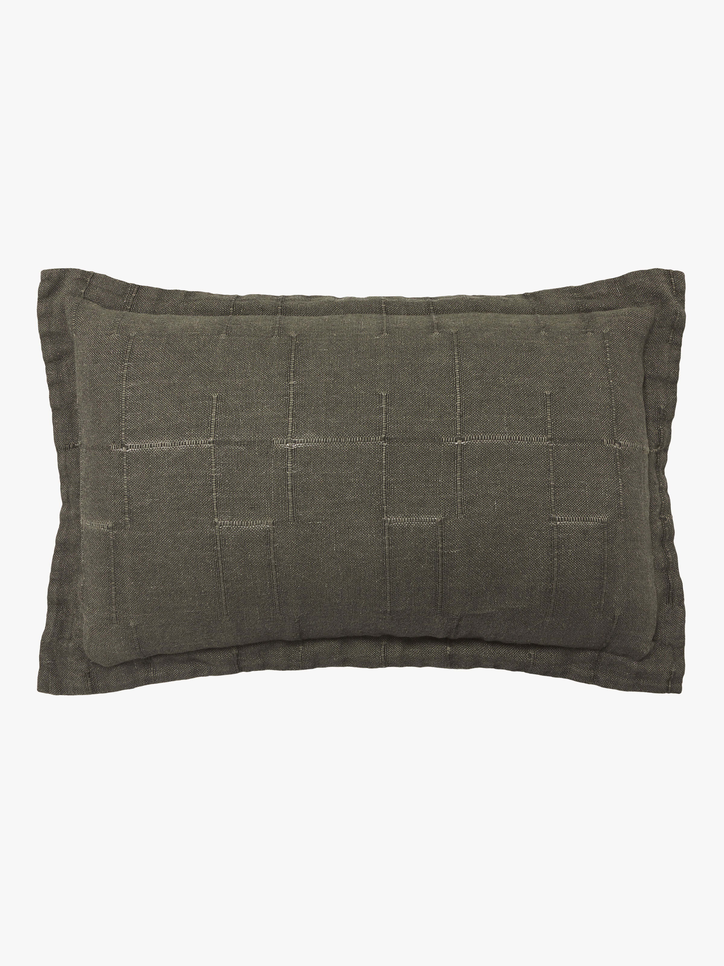 Palermo Olive French Linen Rectangle Cushion