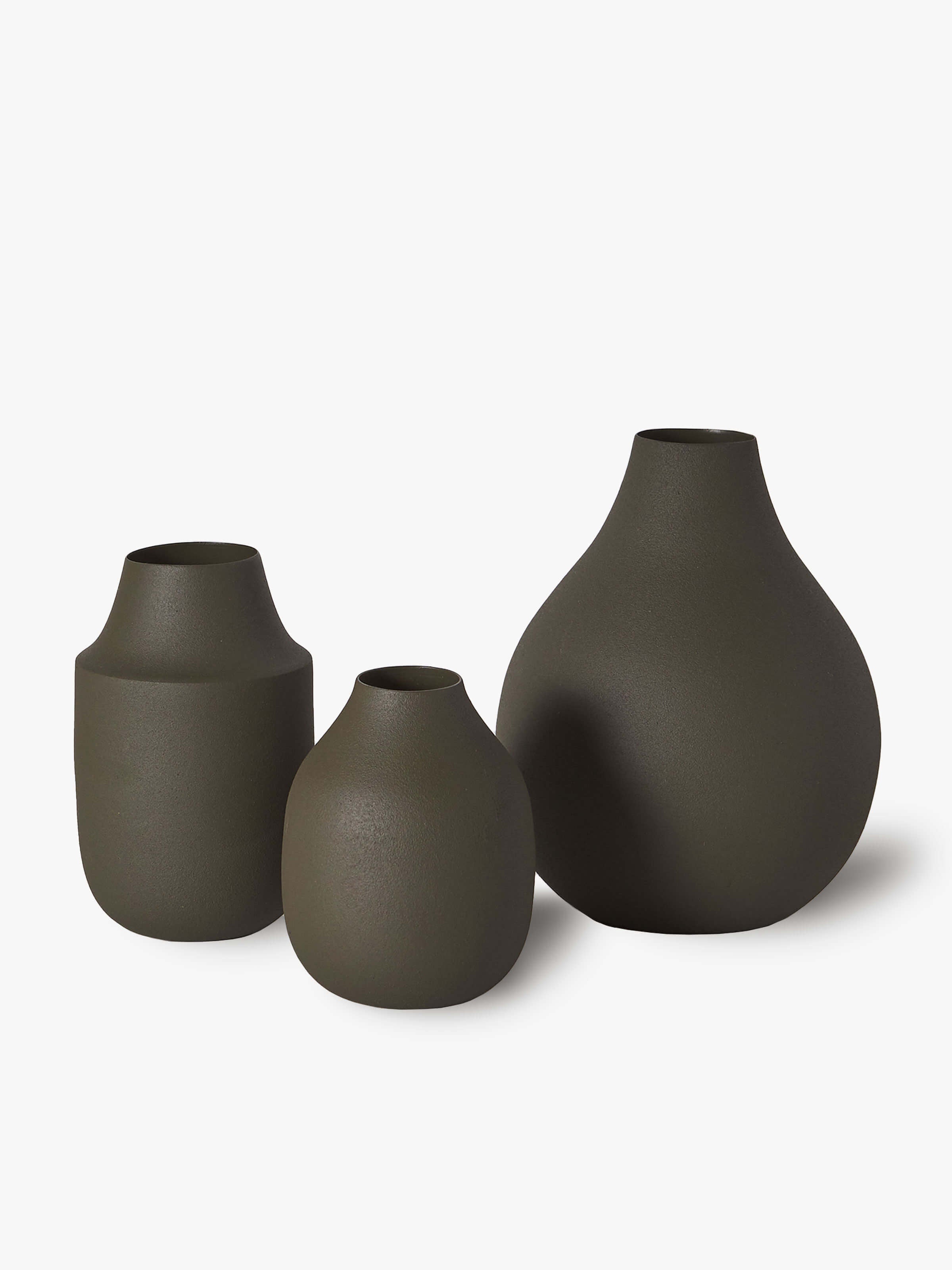 Mona Olive Trio of Vases