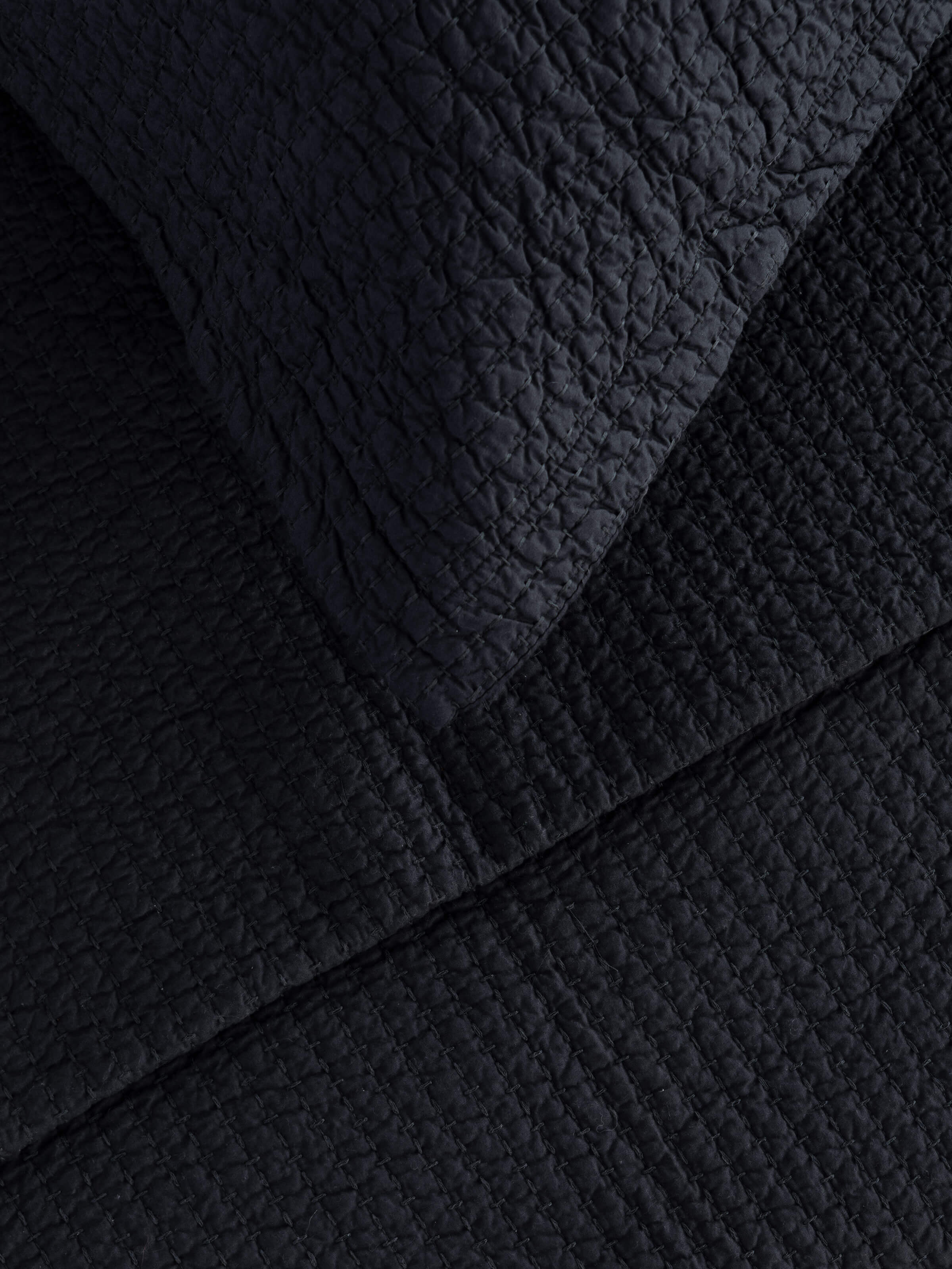 Aspen Black Pure Cotton Quilted Pillowcases