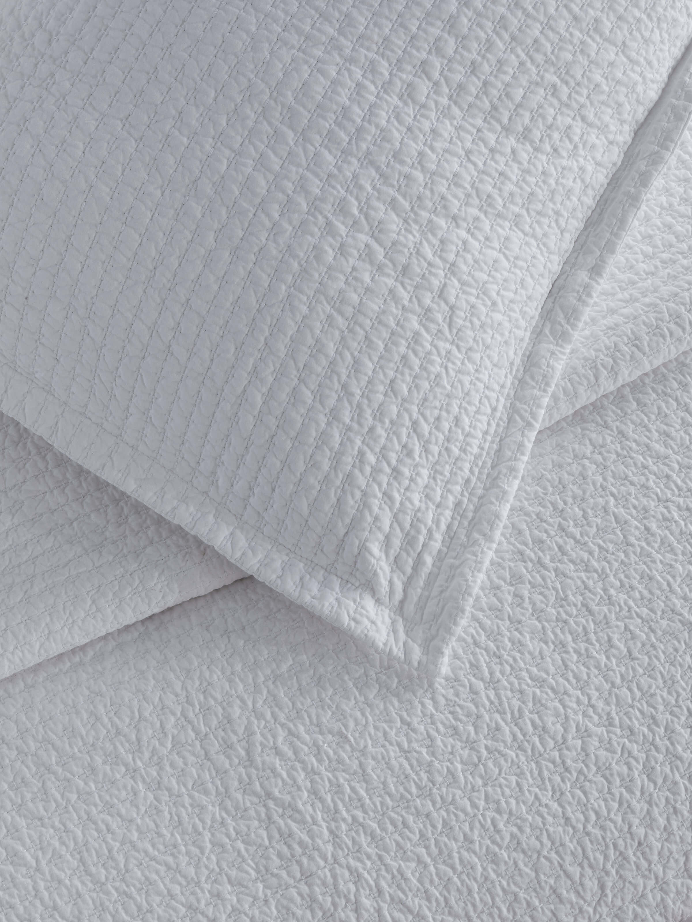 Aspen White Pure Cotton Quilted Pillowcases