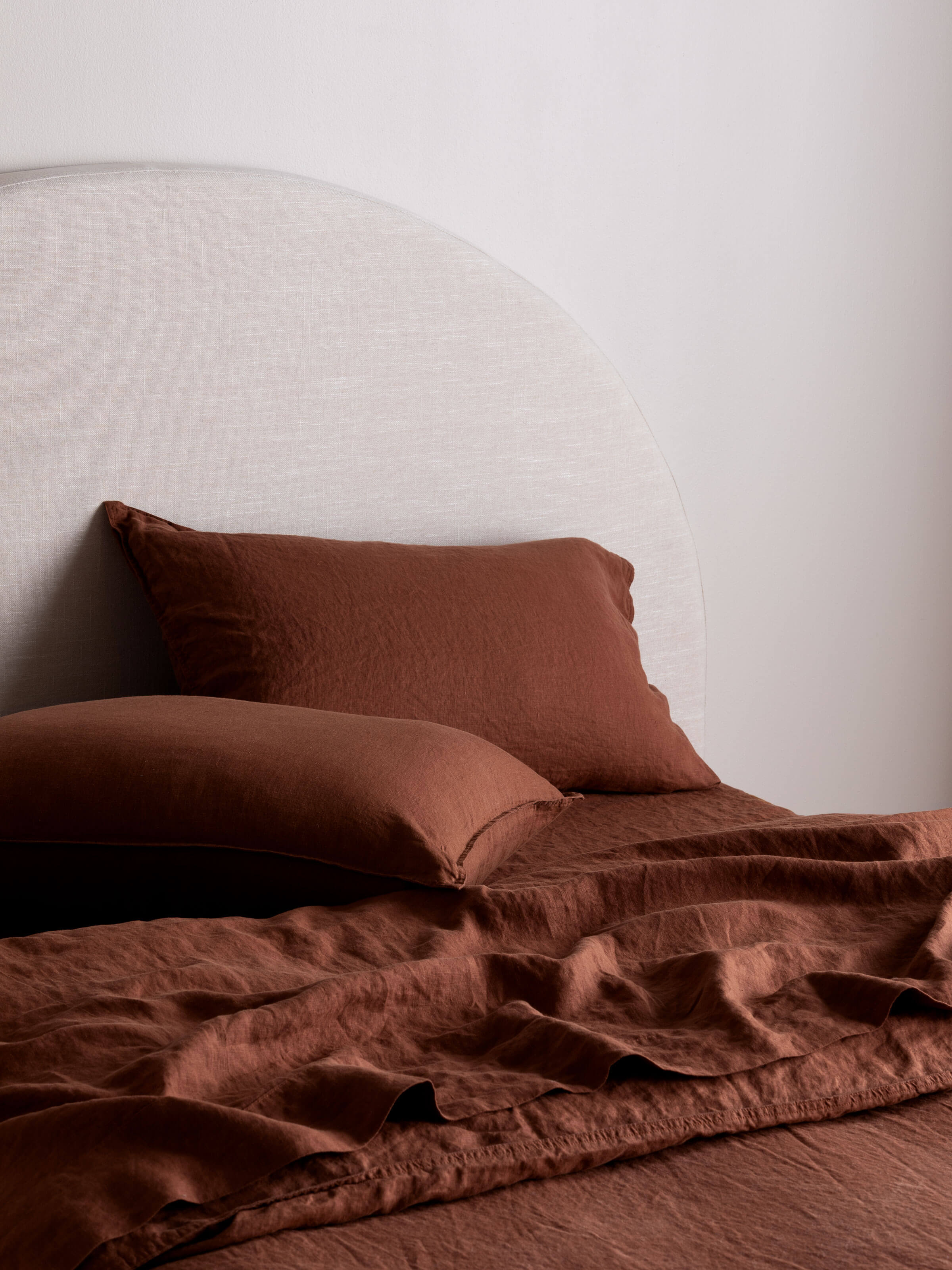 Mondo Cinnamon Organic French Linen Pillowcases