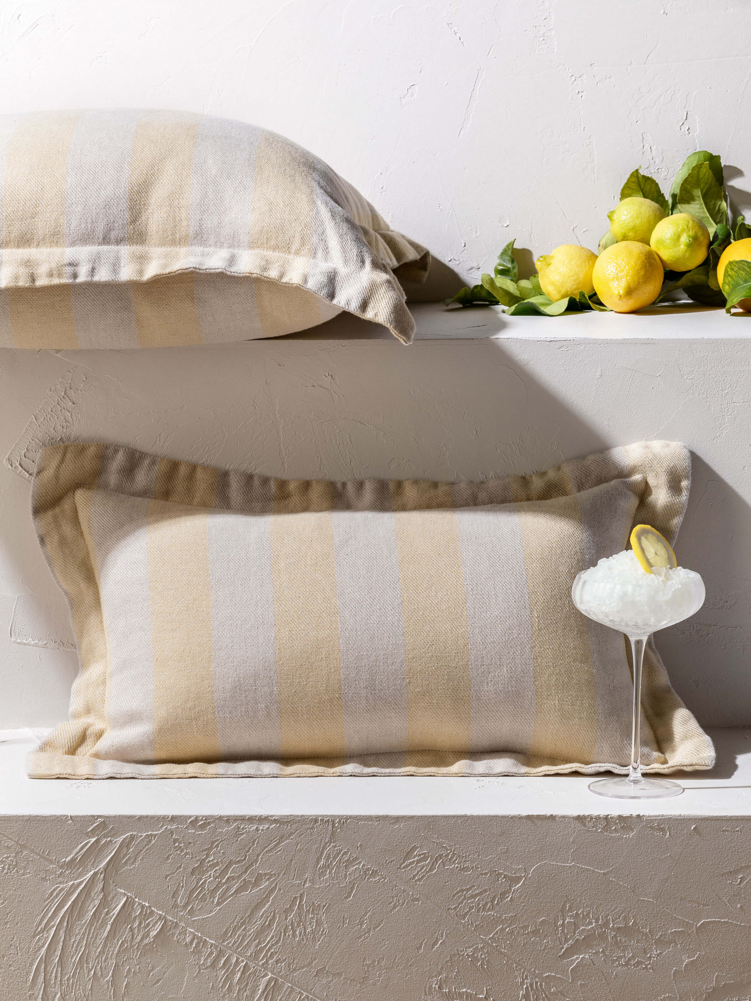 Voyage Limone French Linen Cushion