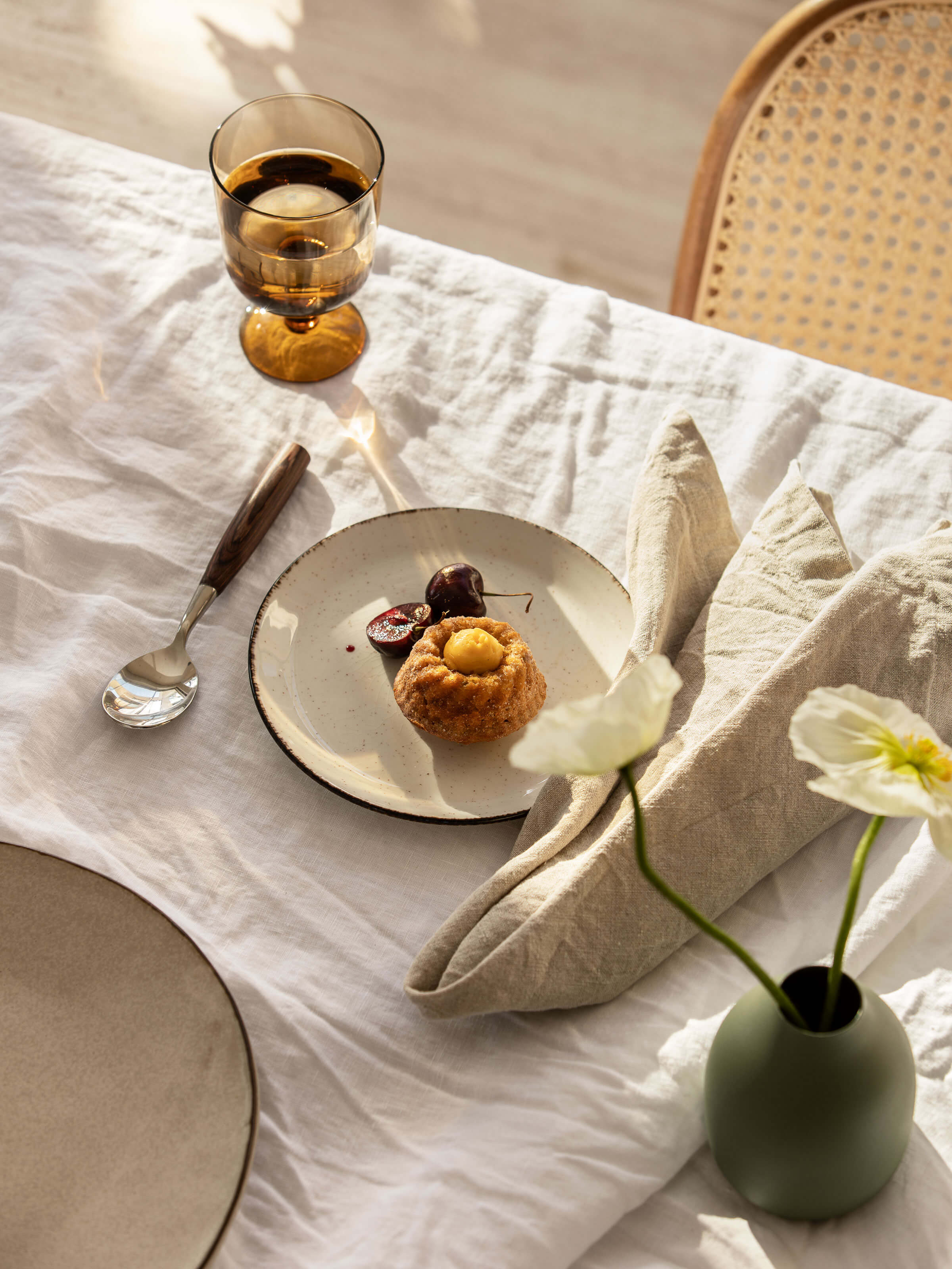 Moss Oatmeal French Linen Napkin Set