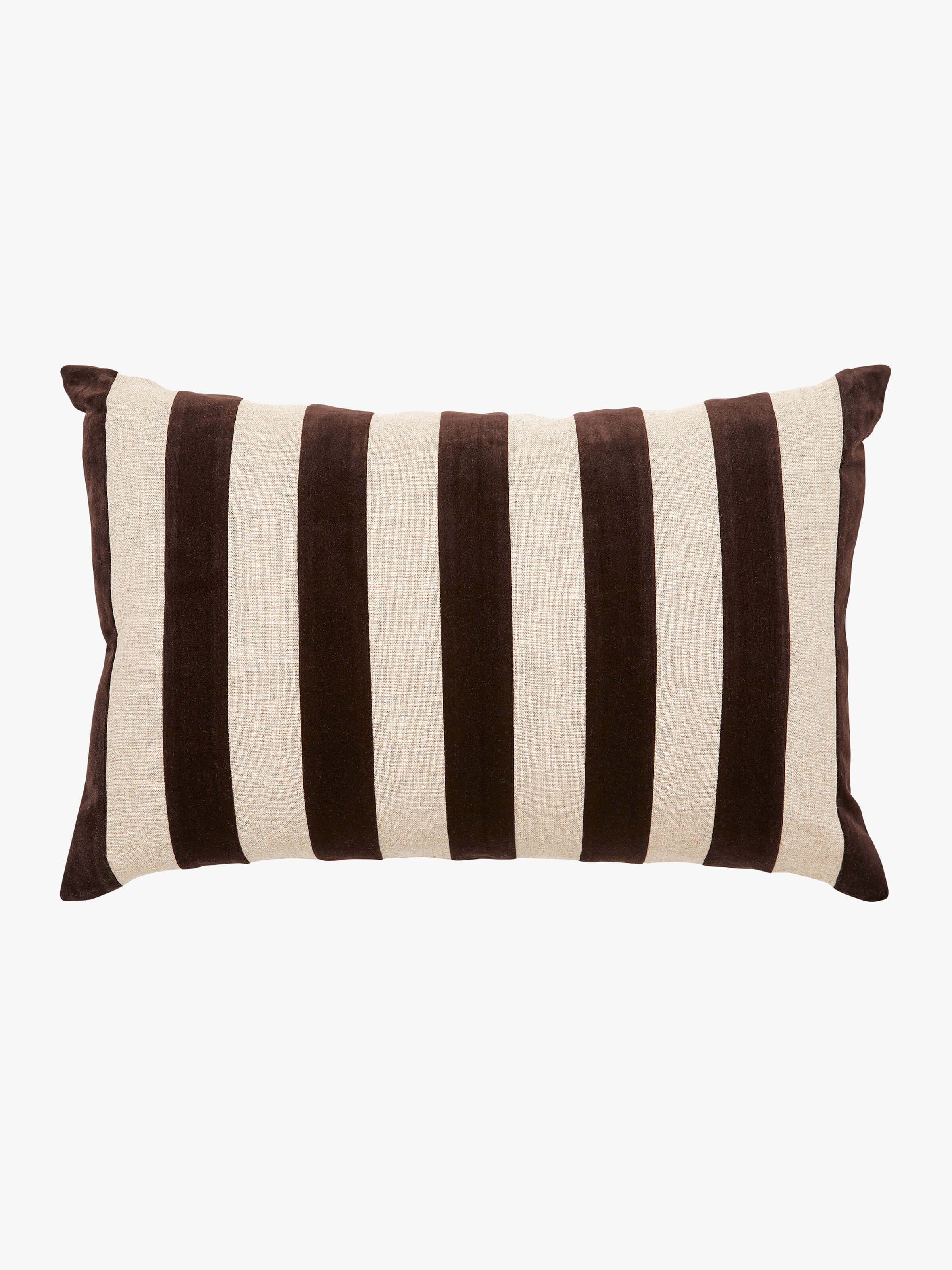 Etro Chocolate Stripe Velvet Cushion