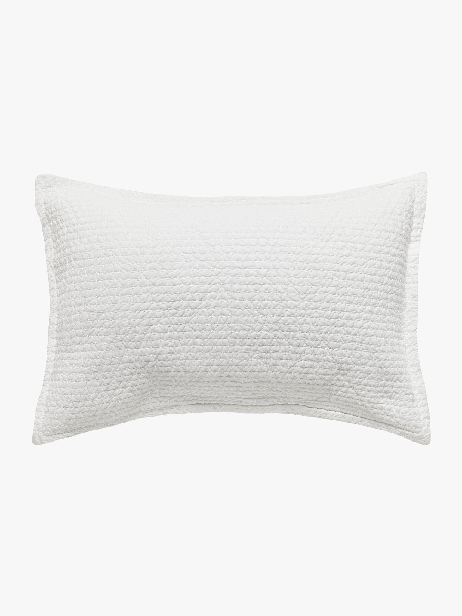 Aspen White Quilted Pillowcases Quilted Pillowcase L&M Home Standard Pillowcase 