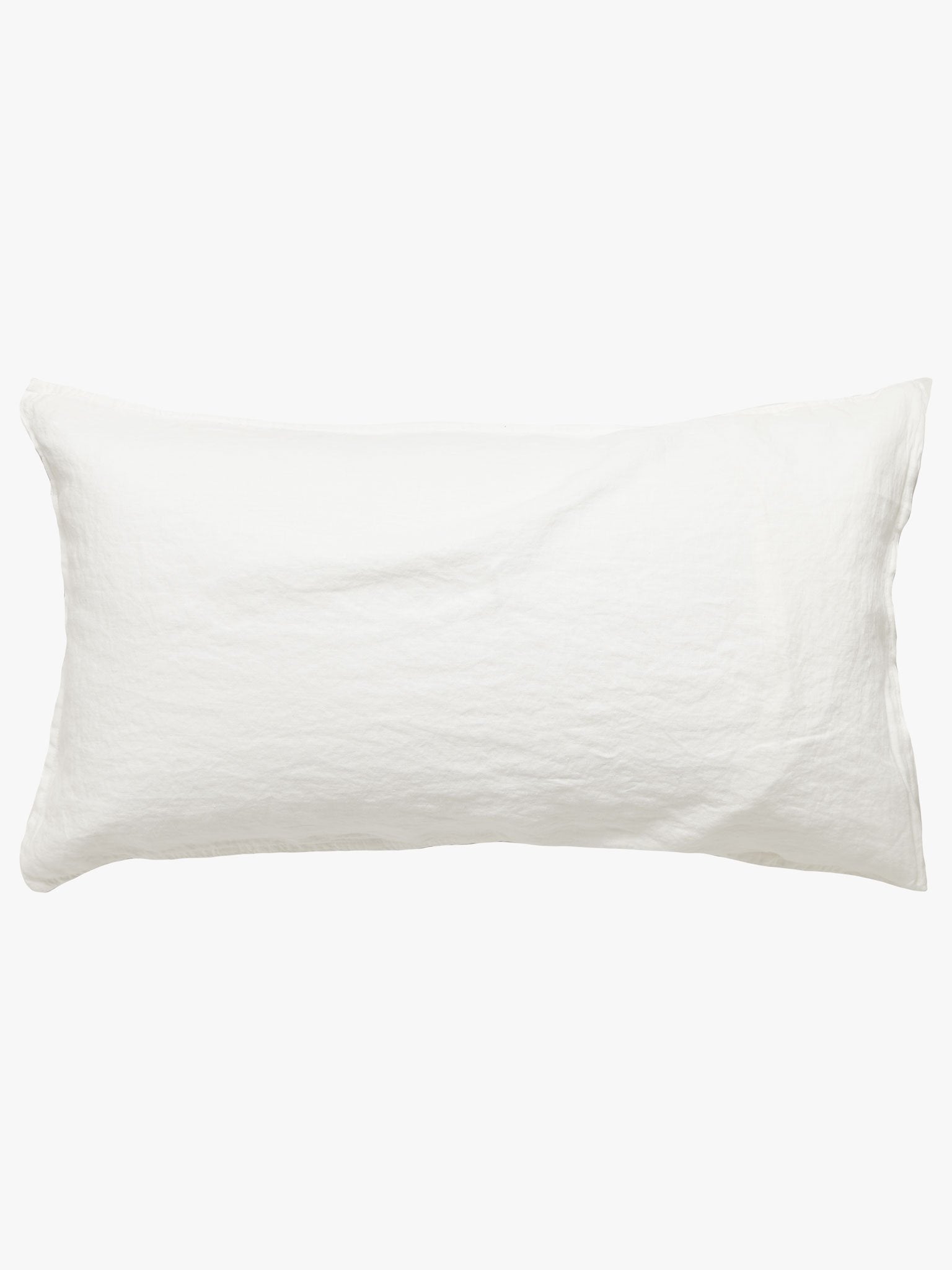 Mondo White French Linen Pillowcase Pillowcase L&M Home King Standard (Pair) 