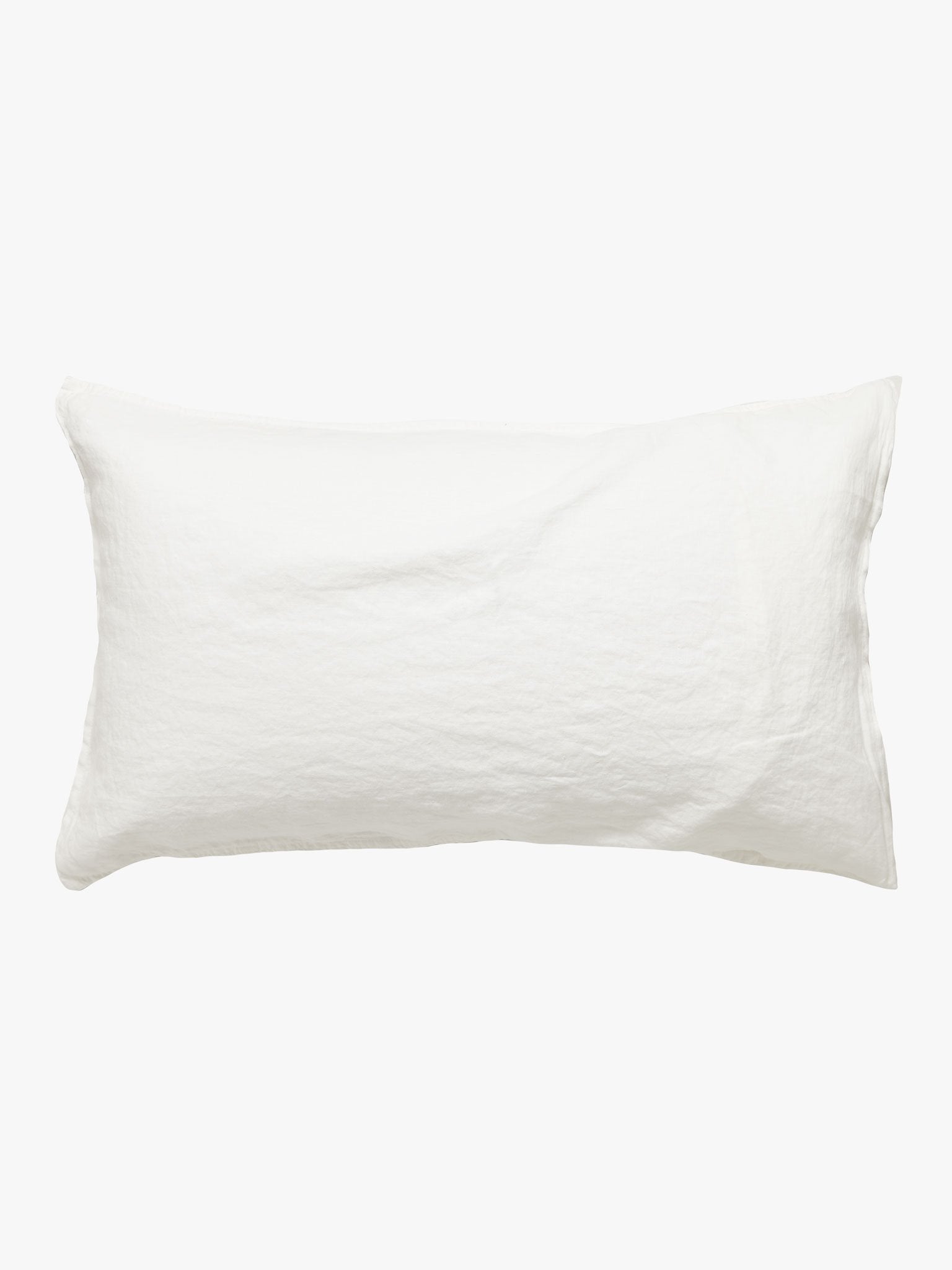 Mondo White French Linen Pillowcase Pillowcase L&M Home Standard (Pair) 