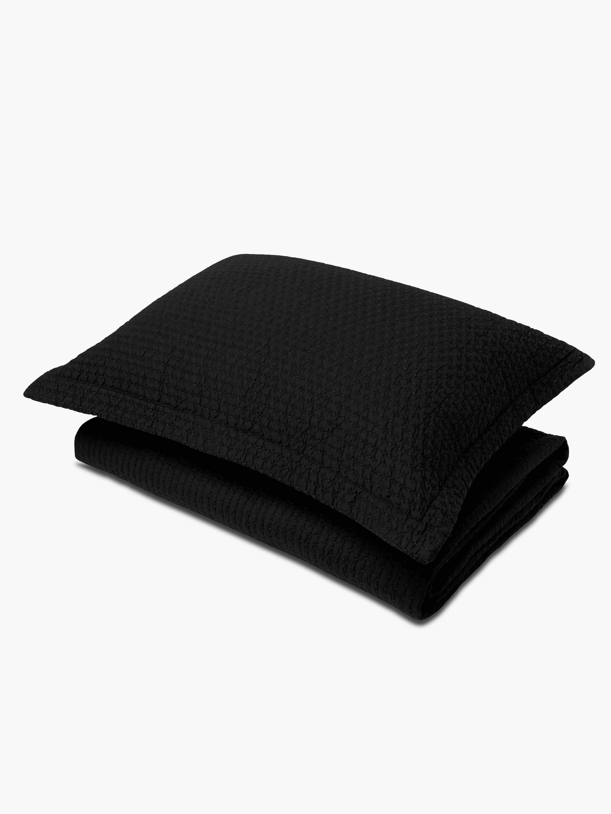 Aspen Quilted Pillowcase - Black Quilted Pillowcase 2020 