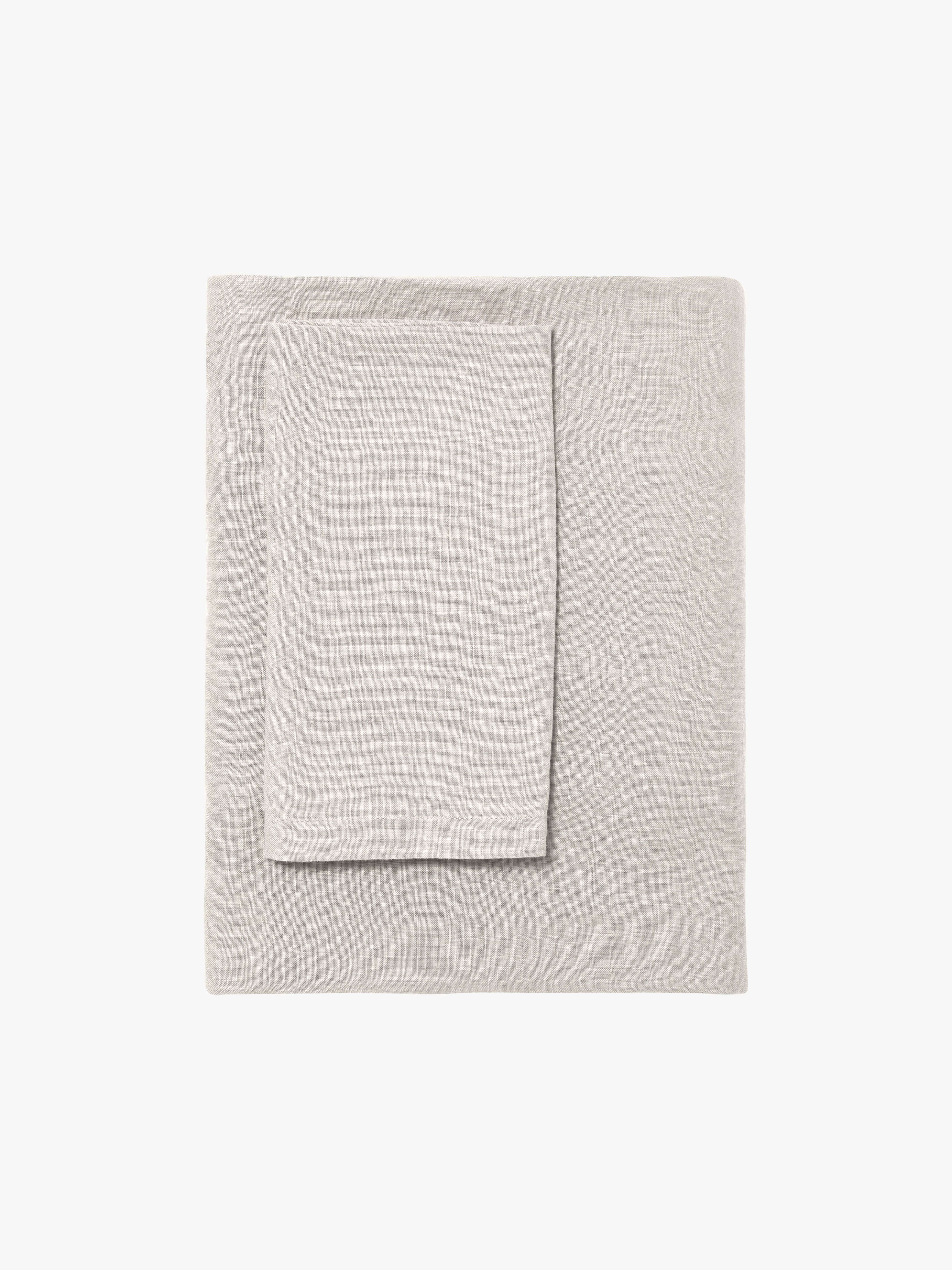 Moss Oatmeal French Linen Table Cloth