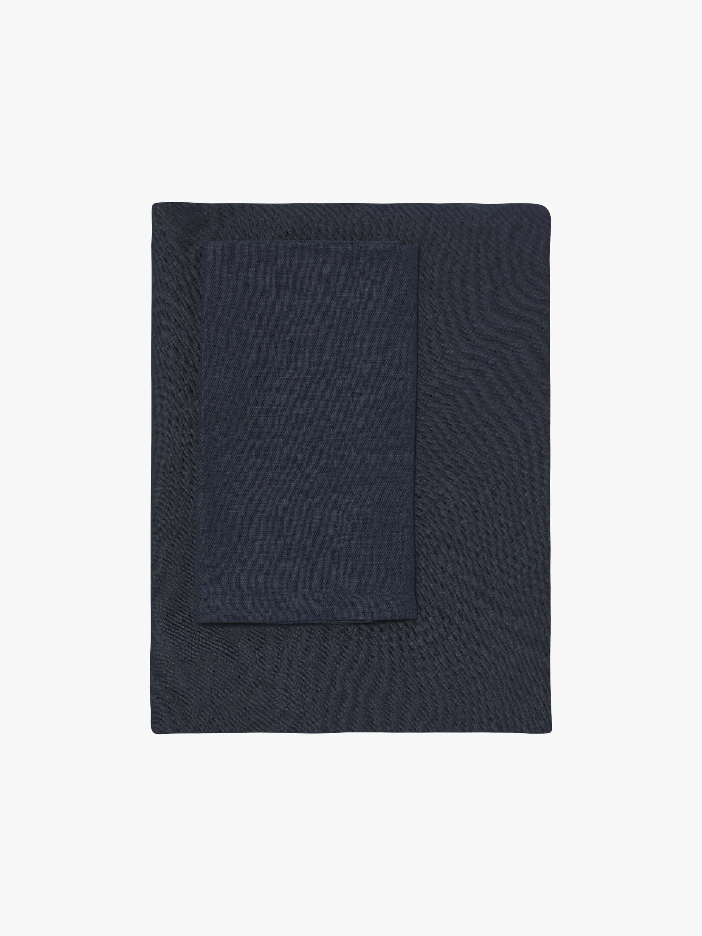 Moss Navy French Linen Table Cloth