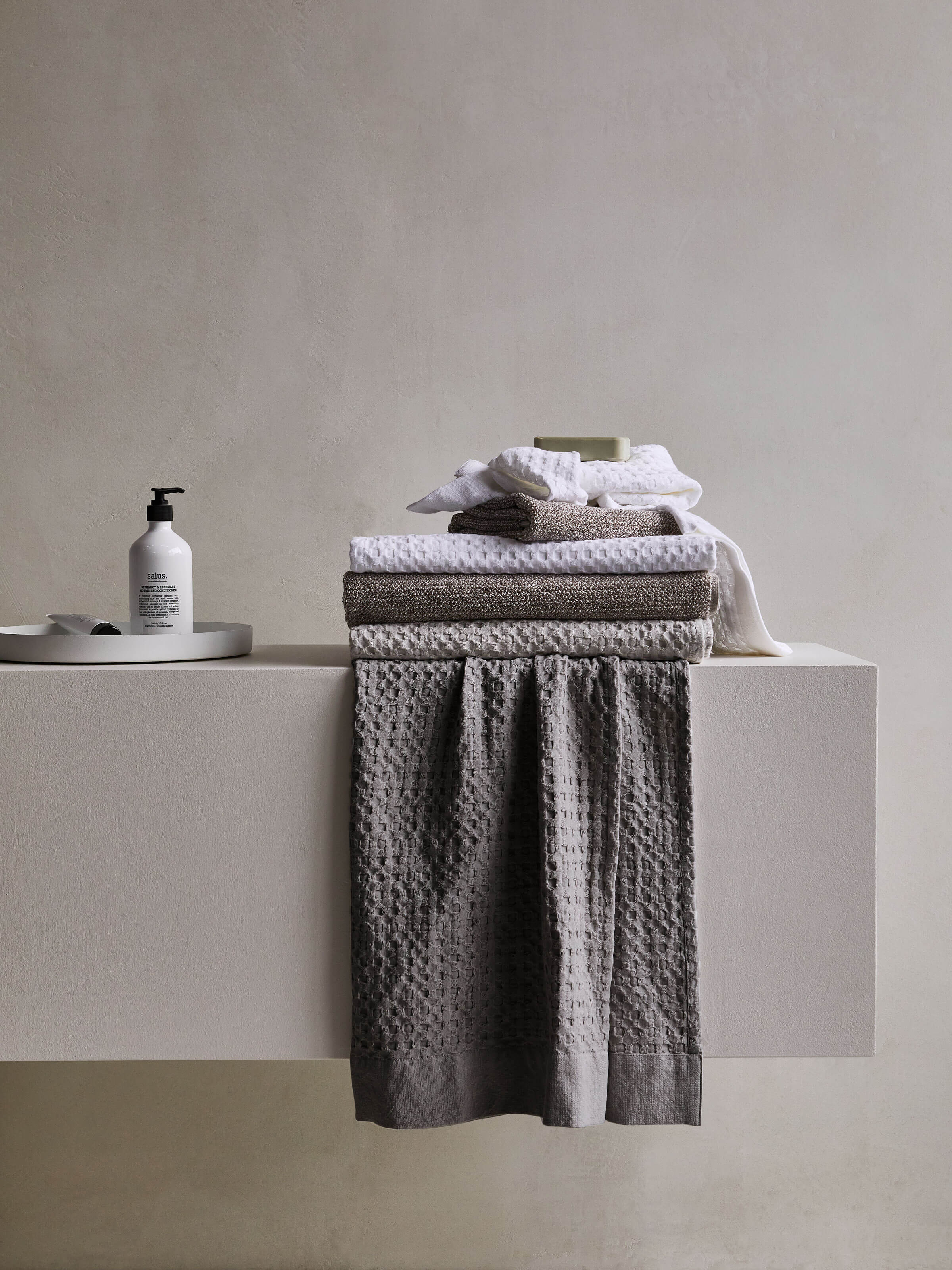 Tweed Latte Towels
